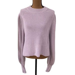 Eleven Six Mia lilac baby alpaca puff sleeve sweater size M